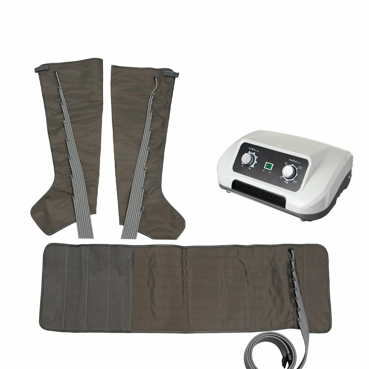 

8 Air Chambers Leg Arm Waist Cuff Relaxed Circulation Pressure Massager, Grey