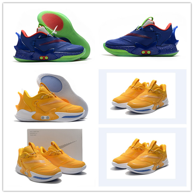 

New 2021 Adapt BB 2.0 Actual Combat Basketball Shoes For Mens Navy Yellow Fashion High Quality Sports Sneakers SIZE 40-46
