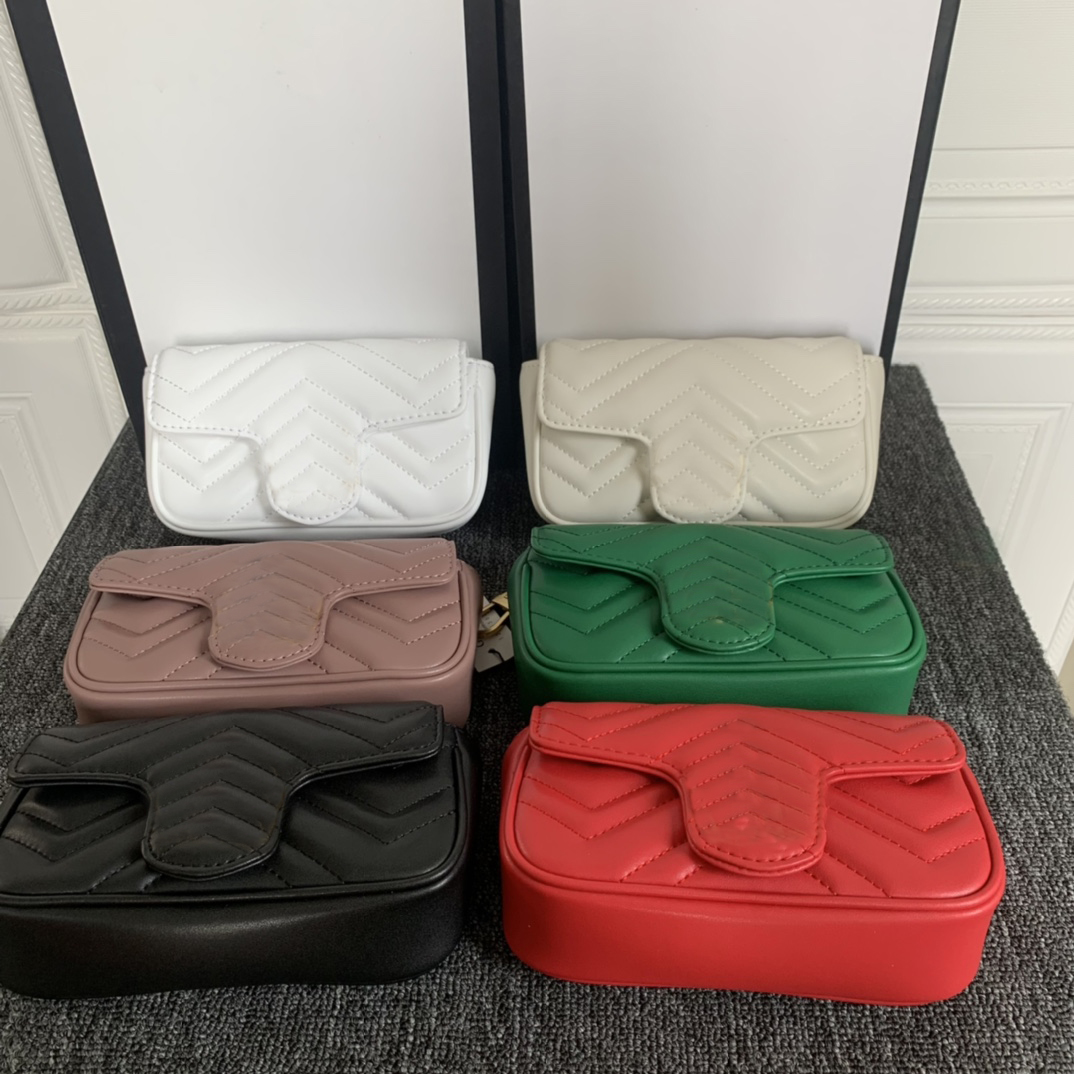 

Fashion retro Mini messenger bag luxury designer brand exquisite small leather lovely metal chain wavy evening hoodbag