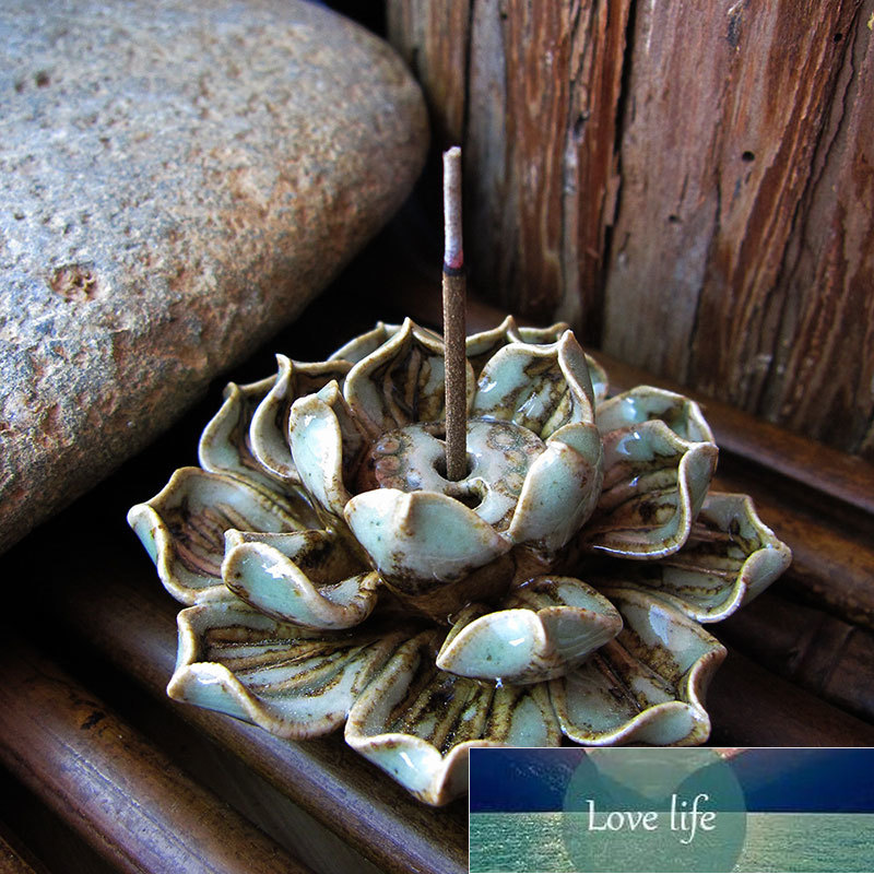 

Fragrance Lamps Ceramic Lotus Flower Shape Incense cBase Plug Home Decor