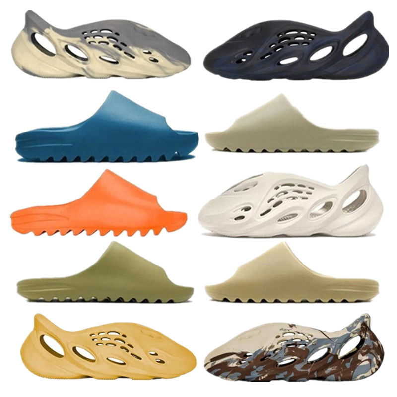 

Slippers Slides Foam RNNR Ochre MX Cream Clay Mineral Blue Ararat Pure Desert Sand Bone White Resin Slide Sandal Soot Core Men Women outdoor, Black