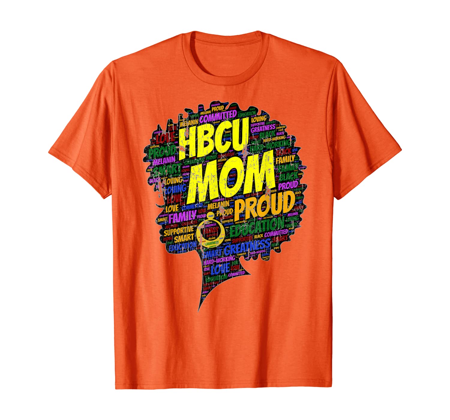 

HBCU Mom Parent Graduation Afro T-Shirt for Women, White;black
