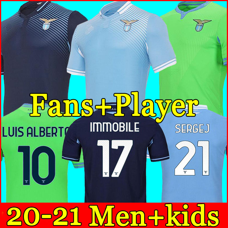 

New 20 21 Lazio soccer Jersey LUCAS KISHNA BASTA D JORD JEVIC 10 F.ANDERSON IMMOBILE LULIC Men 2020 2021 Custom Football Shirt, 20-21 away