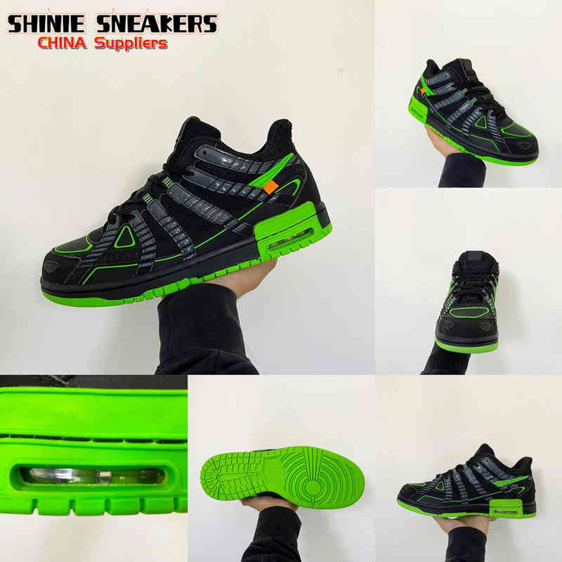 

Shoes High quality low rubber attack black green men's basketball short fat Sneaker us7-us11, Bubble wrap packaging