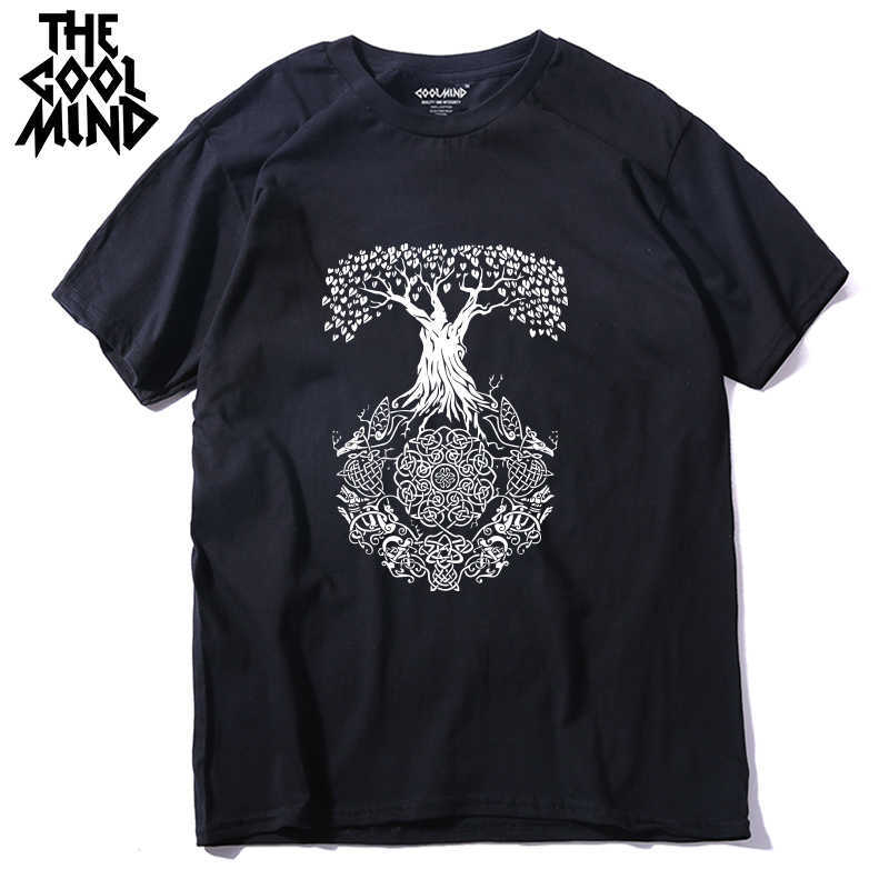 

COOLMIND 100% cotton cool summer men T shirt casual short sleeve oversized Tshirt male loose t-shirt s tee shirts 210629, Qi0420a-grey2