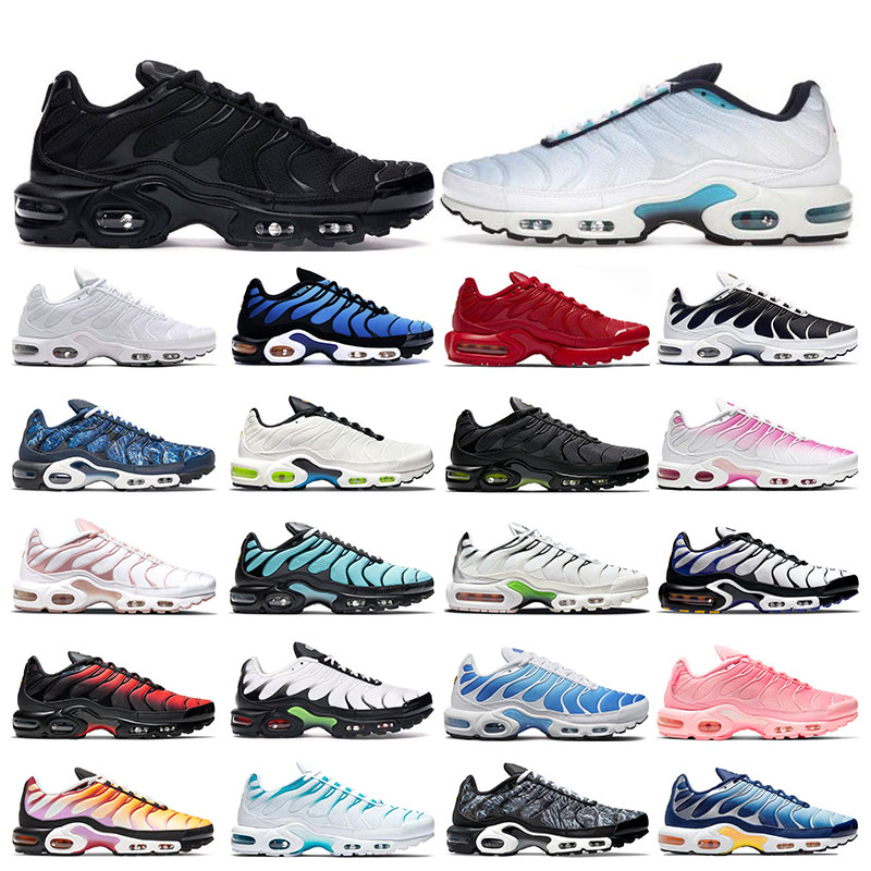 

plus tn running shoes Outdoor tns men sneakers women Triple Black White Unity Hyper Baltic Blue Fire Dusk Atlanta mens sports trainers size 36-46 Big size