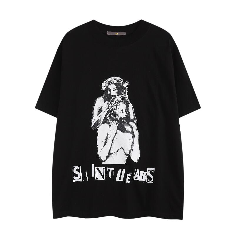 

Saint Michael T Shirt for men women tee short sleeve summer luxury vintage white t-shirts