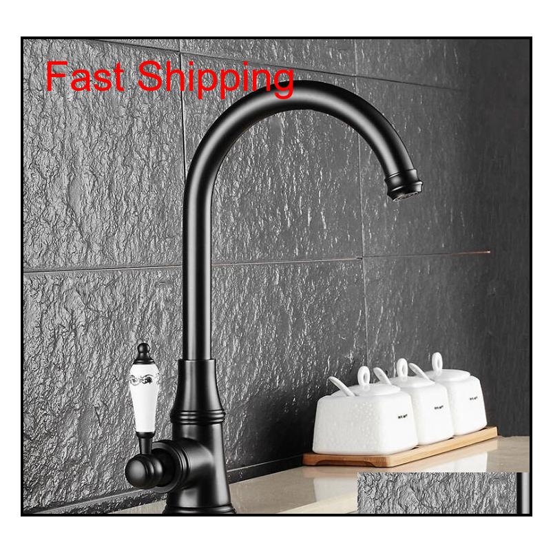 

Deck Mounted Kitchen Sink Faucet Hot And Cold Water Mixer Tap Crane Chrome Antique Bronze Finish qylHqq dh_seller2010