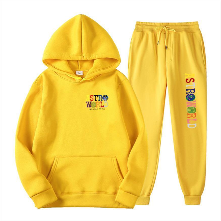 

travis scott astroworld wish you men tracksuits were here sports sets 2pcs women pullover hoodies fashion hip hop sweatshirt unisex, Gray
