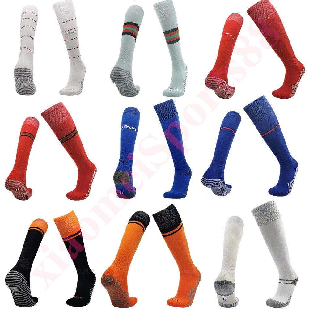 

20 21 Adult Kids European Cup 2021 national team motion Real Sports Soccer socks MBAPPE 2020 More different Football socks, Black