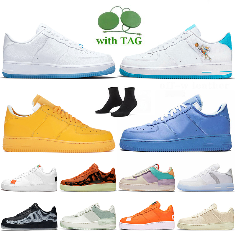 

2021 Women Men N354 Running Shoes Air Force One LX UV Reactive Hare Space Jam White Univeristy Gold MCA Blue Shadow Black Off Light Bone airforce 1 Trainers Sneakers, A3 hare space jam 36-45