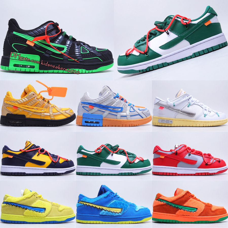 

Bears Sports Fashion Rubber UNC Skateboard Shoes Mens Top Pine Green University Blue Opti Yellow Womens Design Outdoors Casual Flat Trainers Sneakers US5.5-11, Color 03