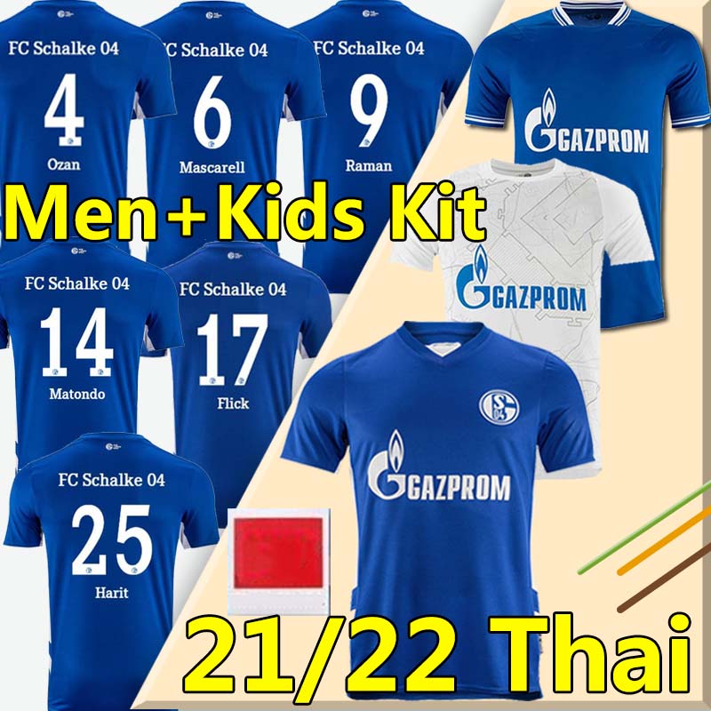 

21/22 Schalke 04 Soccer Jerseys Huntelaar Bentaleb Kutucu 2021 2022 Raman Hoppe Harit Uth Skrzybski jersey Men+Kids Kit Football Shirt Pants uniforms, Schalke away