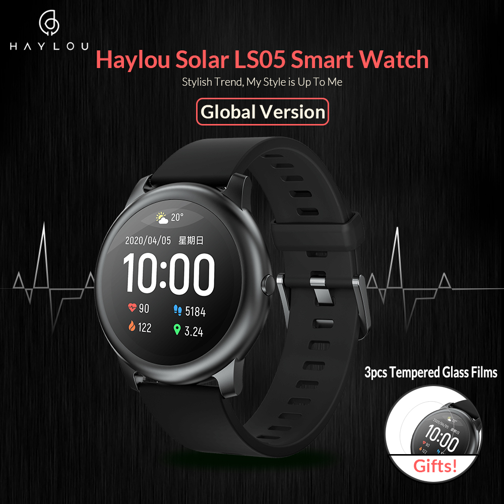 

Haylou Solar Smart Watch LS05 Sport Metal Heart Rate Sleep Monitor IP68 Waterproof iOS Android Global Version from Youping