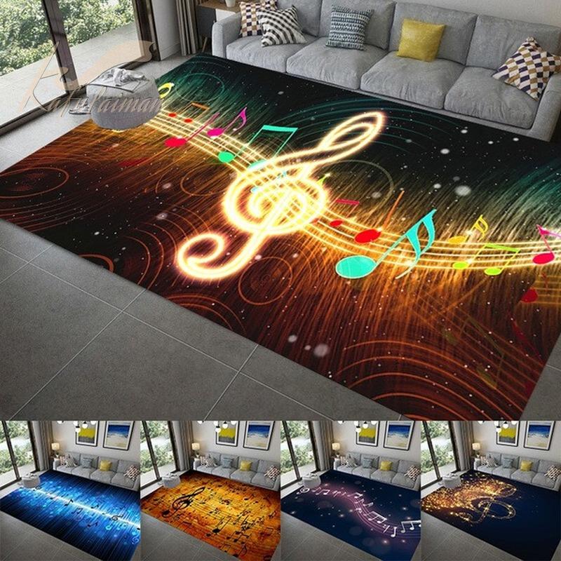 

Carpets Music Notes Kids Crawling Living Room Tea Table Mats Bedroom Rug Washable Floor Household Area Mat