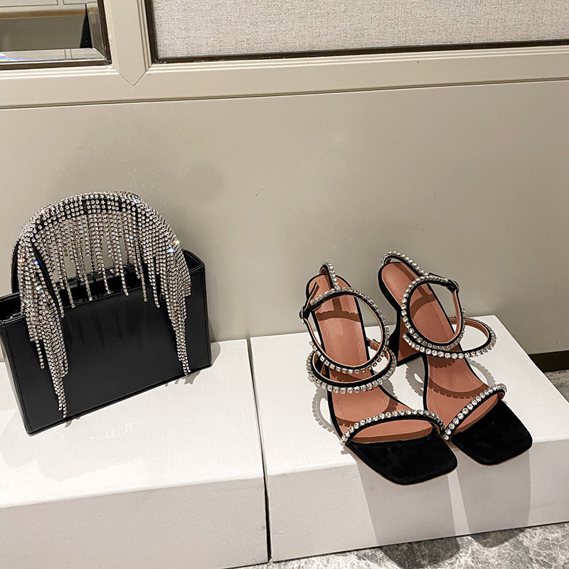 

Leisure Slippers Sandal Outdoor High Heels Sandals Female 2021 Fairy Style Summer Tide Wild Buckle Genuine Leather Roman Shoes Black