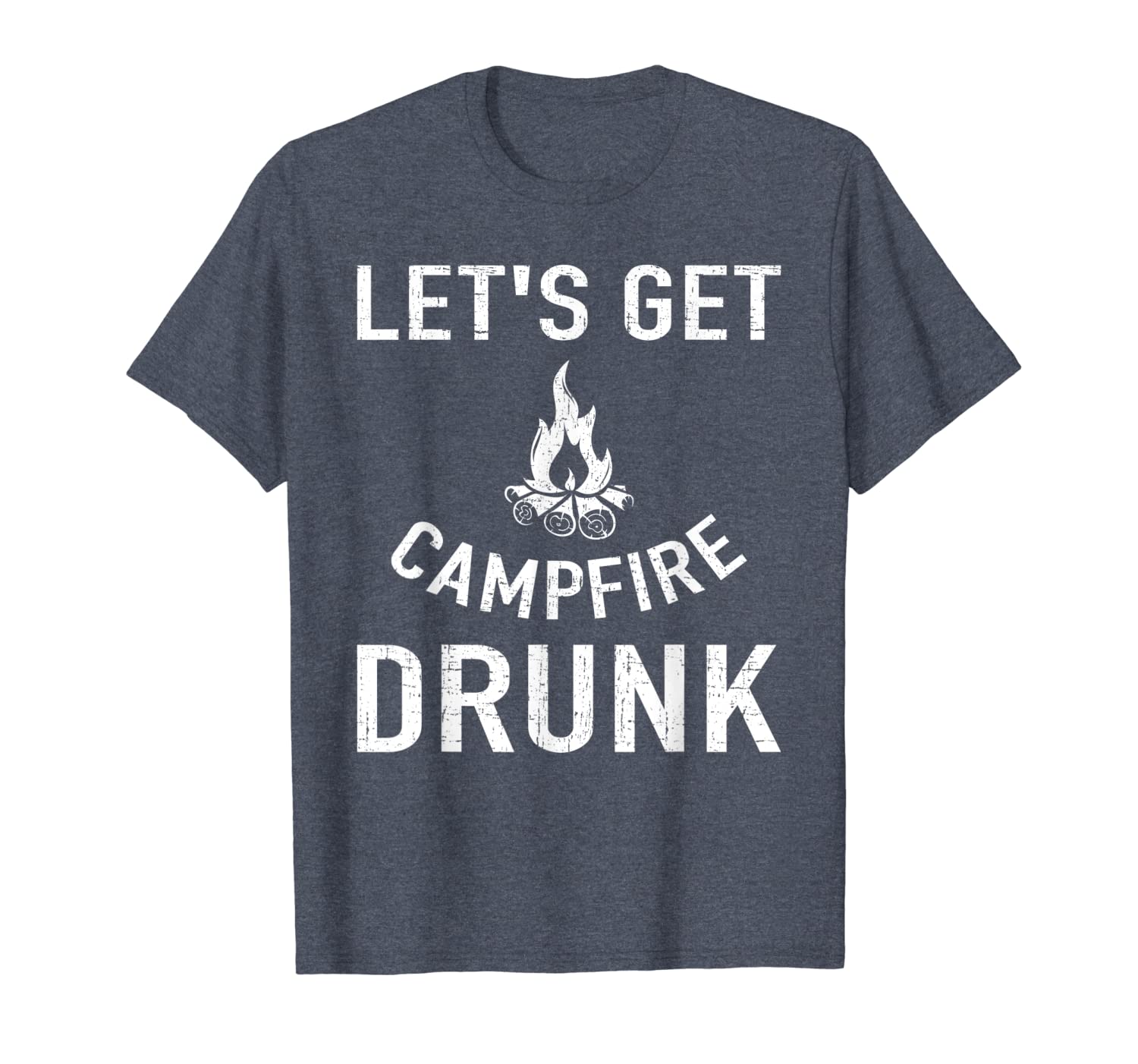 

let's get campfire drunk funny camping gift design t-shirt, White;black