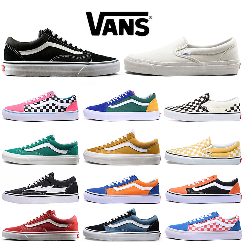 

VAN Canvas Shoes Old Skool Fear of God Sk8 Hi Running Shoe Triple White Black Blue Green Slip on Skateboard Men Women Sports Sneakers
