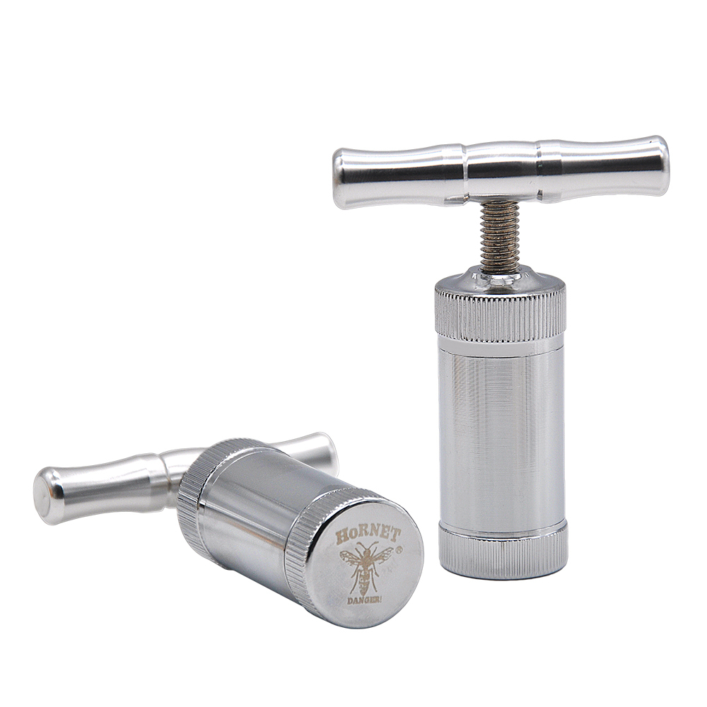 

HORNET Metal Aluminum Pollen Press Compressor Press Herb Grinder Tobacco Spice Crusher Smoking Accessories C0310