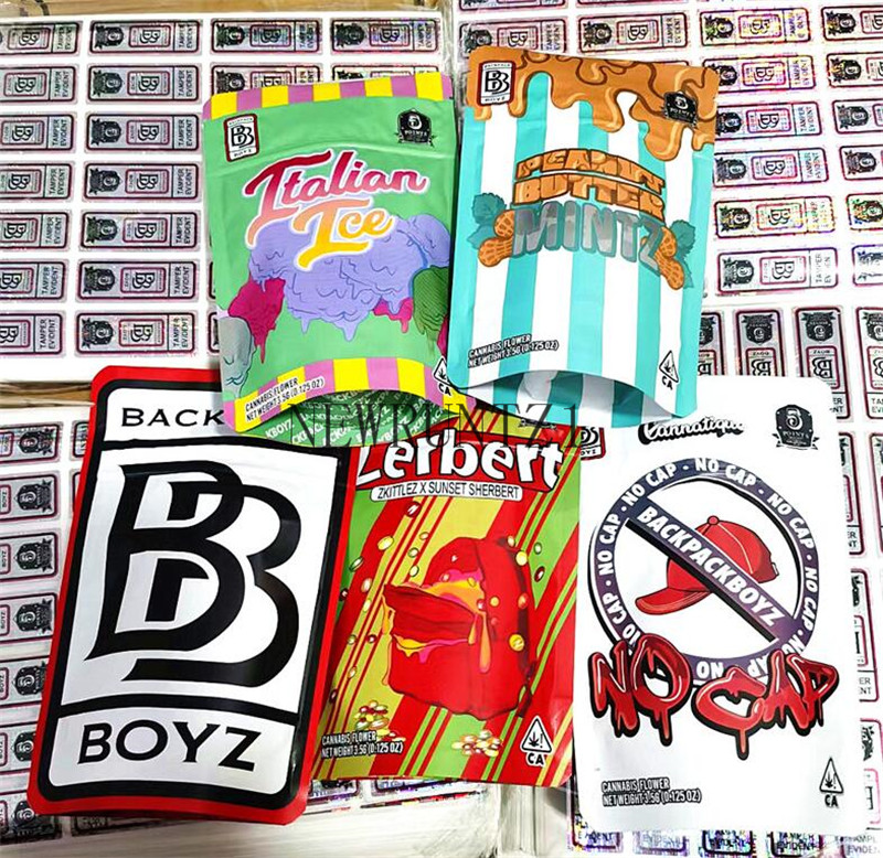 

Hot sale 3.5g BACKPACK BOYZ 33 bags Strawberry Gelato Banana Milk PAN Tomyz Bags backpack boyz with hologram stickers Childproof bags