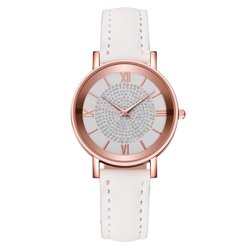 

Wristwatches Fashion Women's Luxury Starry Sky Watches Quartz Watch Stainless Steel Dial Casual Bracele Wrist Clock Gift Outdoor, White