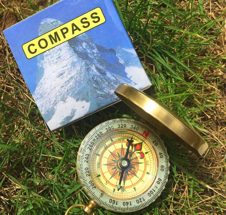 

Explosion G50 Pure Copper Compass Pocket Watch Retro Flip Compass Outdoor Mountaineering Multifunction Cover Luminous Compass