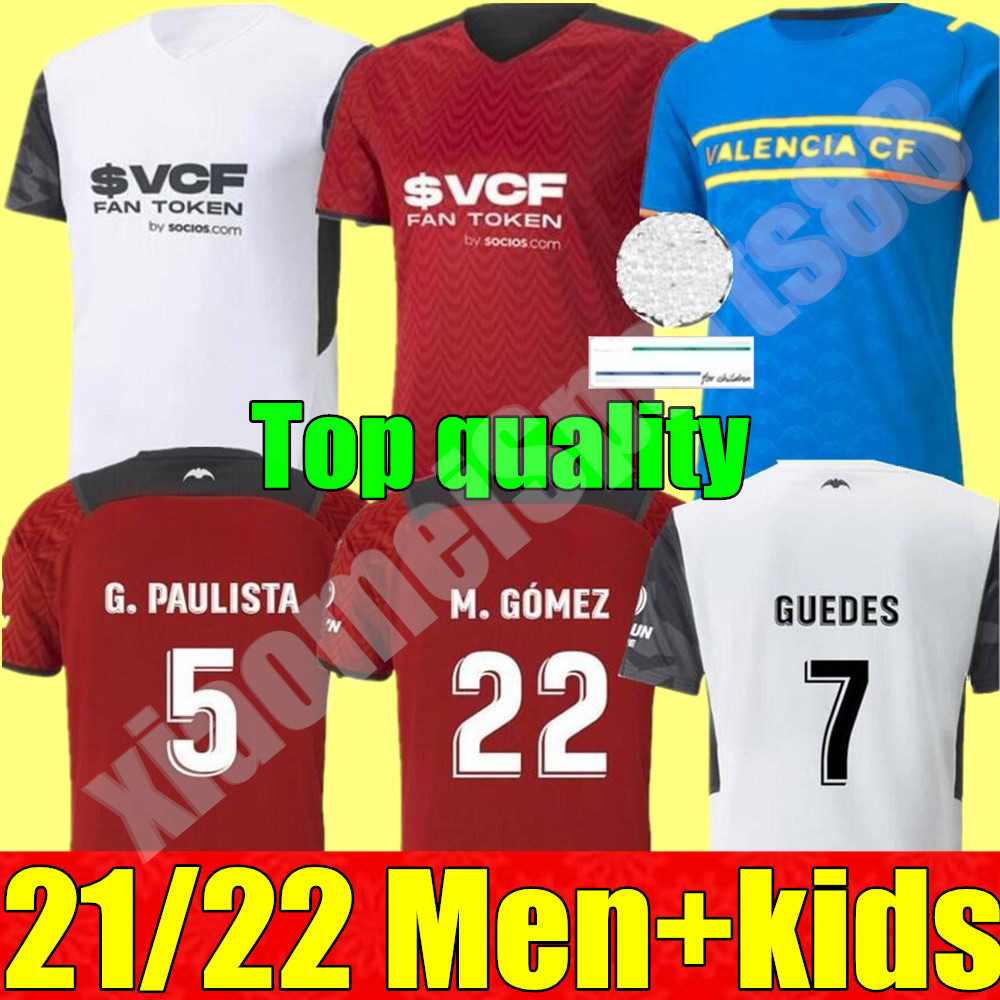 

21 22 Valencia Soccer Jersey C.SOLER home away 3rd 2021 2022 camisetas de fútbo G.PAULISTA GUEDES OLIVA GAYA MANU VALLEJO Football Shirt M.GOMEZ WASS adult Mens Kids Kit, Kids away+socks