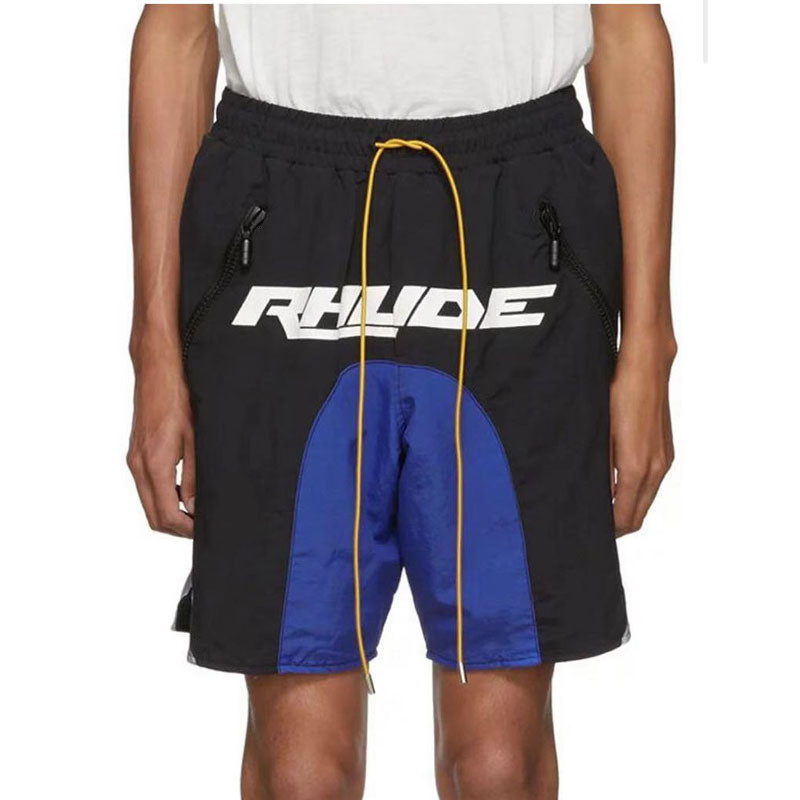 

2021 New Latest Top Rhude Men Women Hip-hop Drawstring Zip Pocket Fashion Shorts 60to