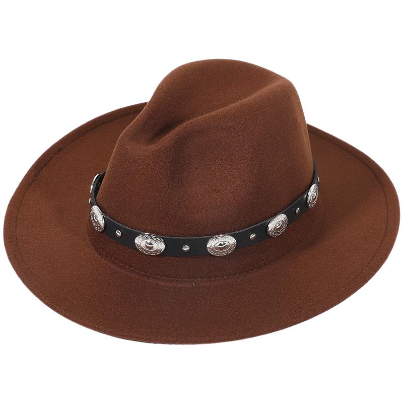 

Wide Brim Hats Kf-Fashion Men & Women's Felt Western Cowboy Hat, Black
