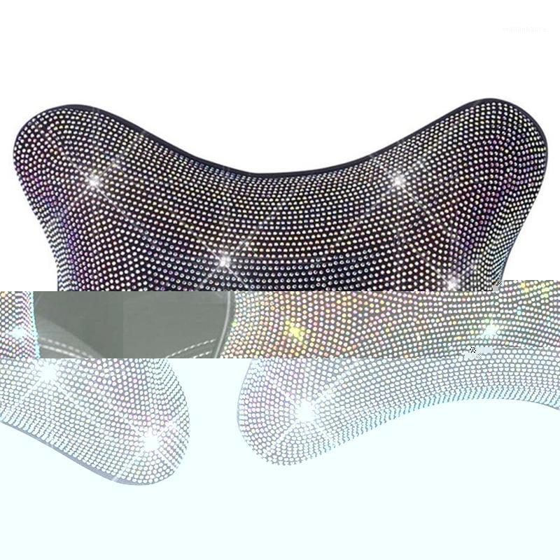 

Seat Cushions Shiny Rhinestone Car Neck Pillow Decoration Accessories Built-In