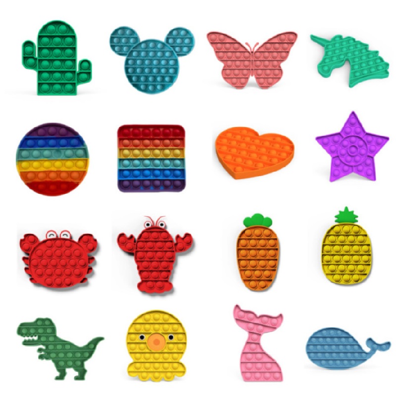 

16 Styles Push Pop Bubble Fidget Sensory Toy Autism Special Needs Stress Reliever Toys Adult Kids Funny Antistress Fidget Toys party gifts