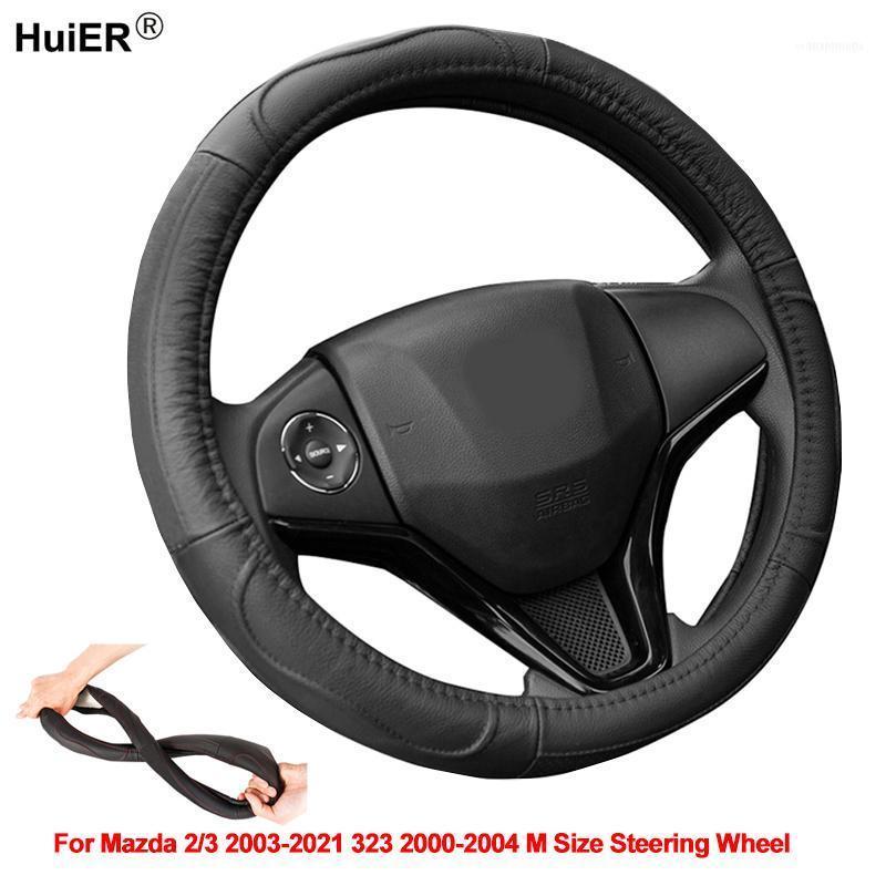 

Steering Wheel Covers Cow Leather Car Cover Wrap For 2 3 2003 -2022 2022 323 2000 2001 2002 2004 M Size1