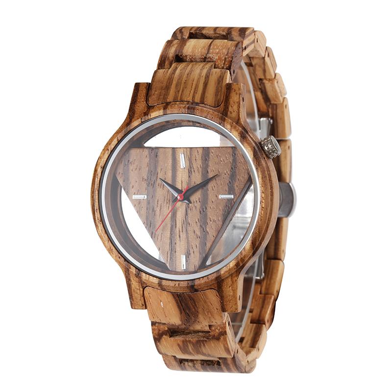 

Wristwatches BARCUR Zebra Wood Watch Men's Ladies Wrist Watches Personalized Gift For Friends, Bamboo