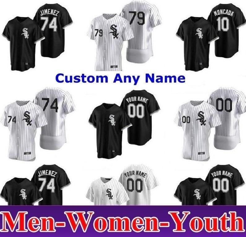 

2020 21 Chicago Men Women Youth Carlton Fisk Jose Abreu Michael Frank Thomas Tim Anderson Yoan Moncada Stitched White Sox Baseball Jerseys, Blue;black