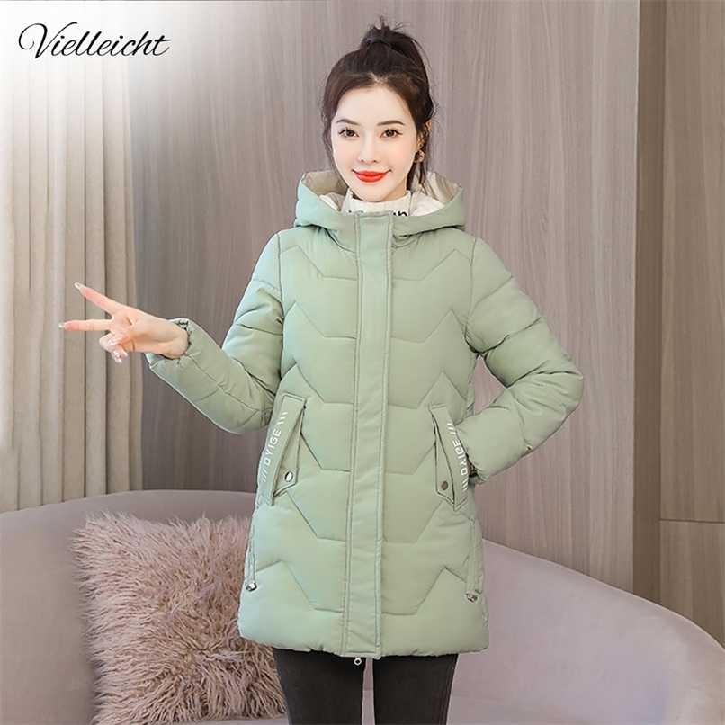 

Vielleicht Winter Women Jacket Long Hooded Cotton Padded Female Coat High Quality Warm Basic Outwear Parkas Women Clothing 211108, Blue