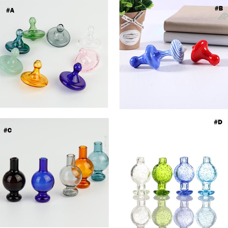 

Spinning Directional Carb Cap smoking Glass bubble CarbCaps 6 Style about 26.5mm OD with air hole For 25mm Quartz Banger dab oil rigs