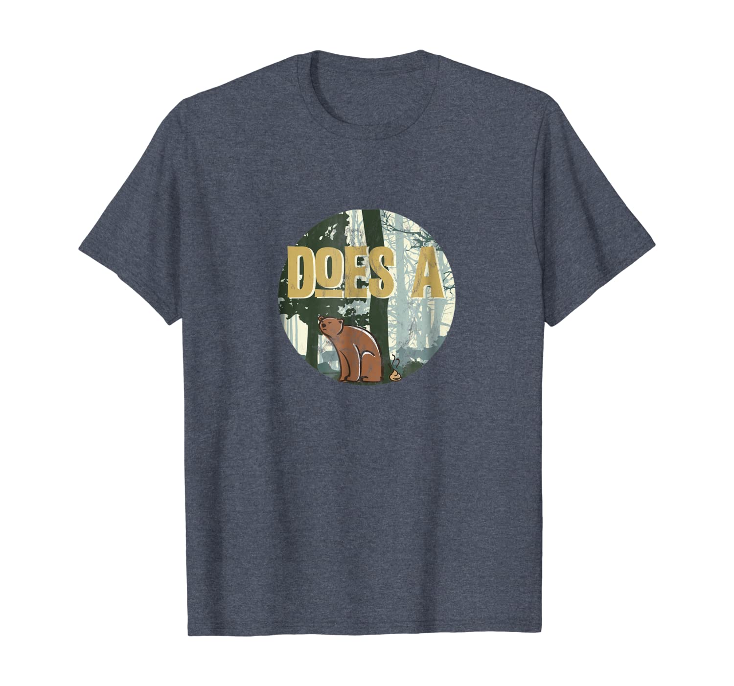 

does a bear poop in the woods--funny t-shirt, White;black
