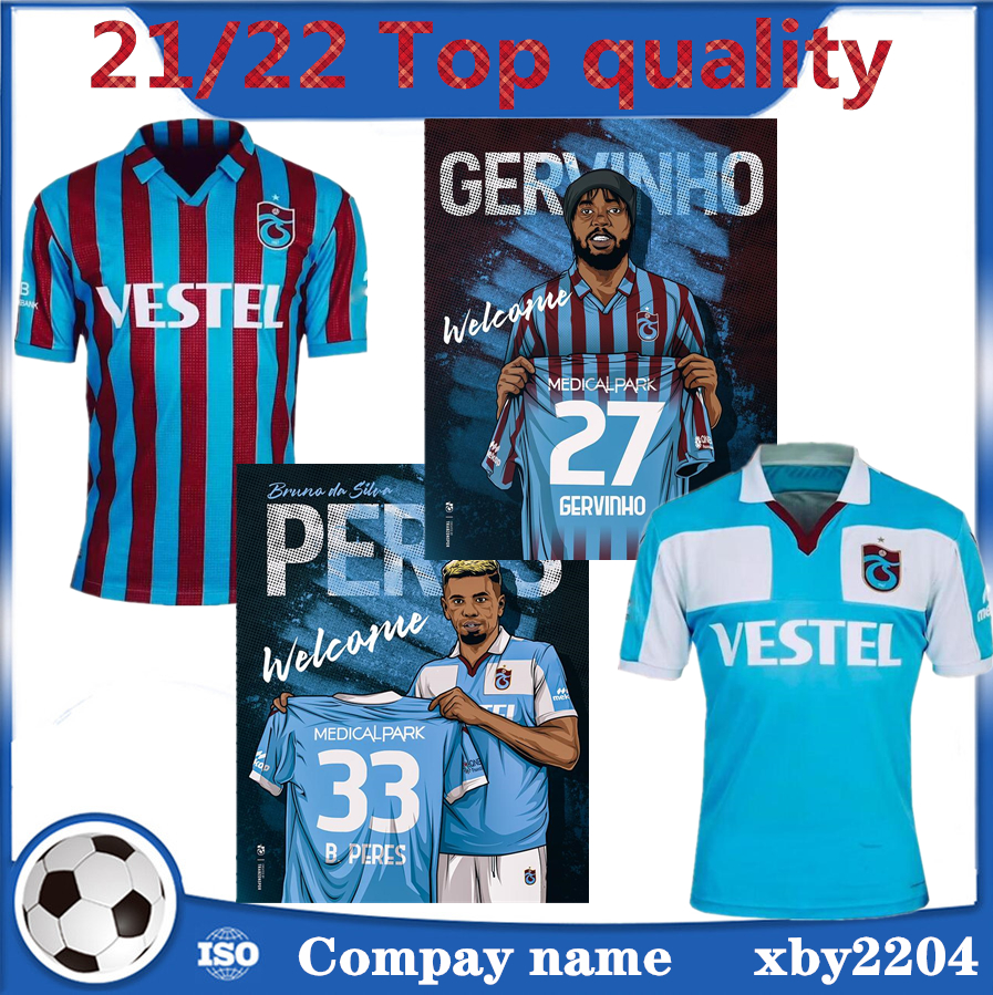 

21/22 Trabzonspor B.PERES GERVINHO Soccer Jerseys Bordo-Mavililer 2021 2022 C.EKUBAN DJANINY TAVARES football shirt A.NWAKAEME A.BAKASETAS B.AFOBE jersey, Black