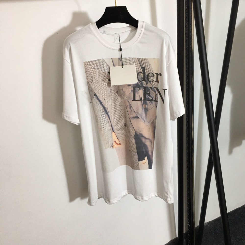 

Free shipping 2021 designer new cotton T-shirt fashion all-match men and women with the same style47, White
