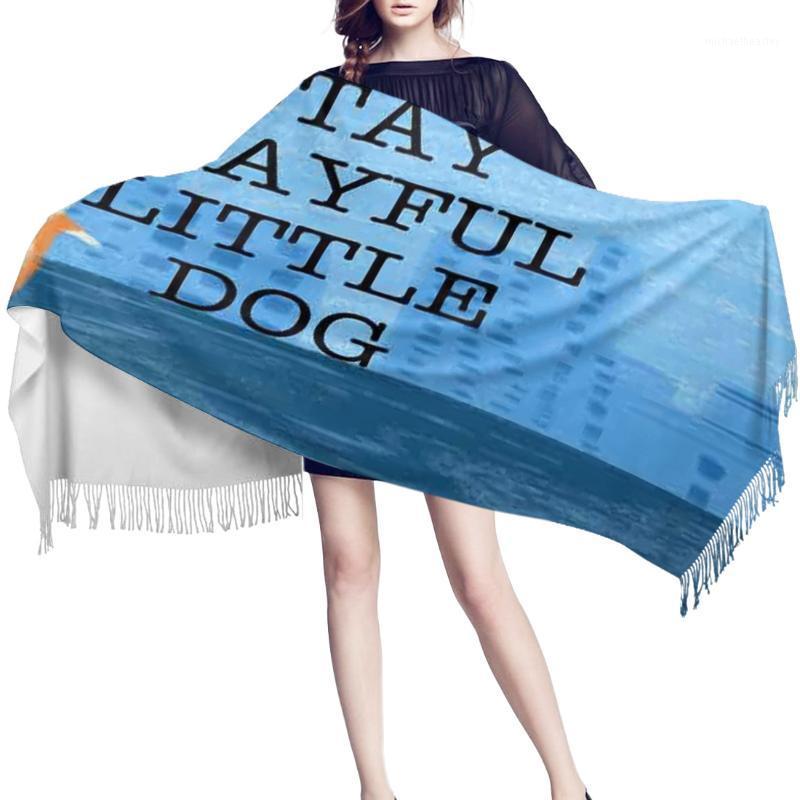 

Scarves City Building Dancing Puppy Women Cashmere Beach Scarf Spring Summer Thin Pashmina Shawls And Wrap Female Foulard Hijab Stoles