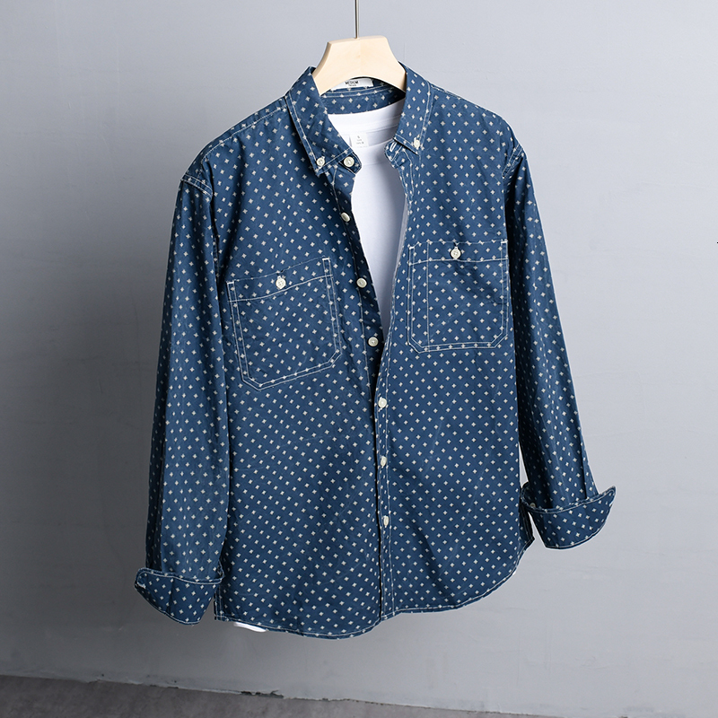 

2021 New Arrival Long Sleeve Casual Blue Fashion Comfortable Pure Cotton Shirts for Men Brand Shirt Mens Chemise Tops Whbv