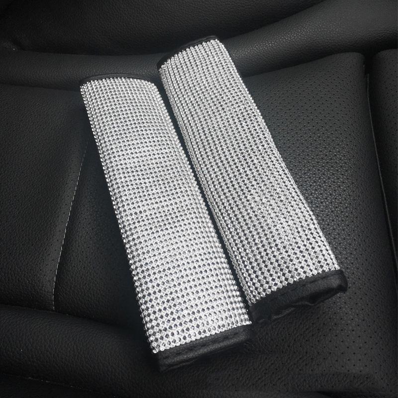 

Safety Belts & Accessories 1PS Car Gear Cover Diamond-Studded Armrest Pad Shoulder Full Diamond Brake Interior Supplies