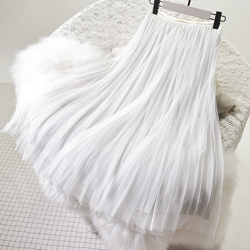 

Sherhure 2021 Autumn Harajuku Mesh Skirts High-waisted Women Female Flawed Femme Jupe Skirt Ladies'skirt 9wfv, Color 2