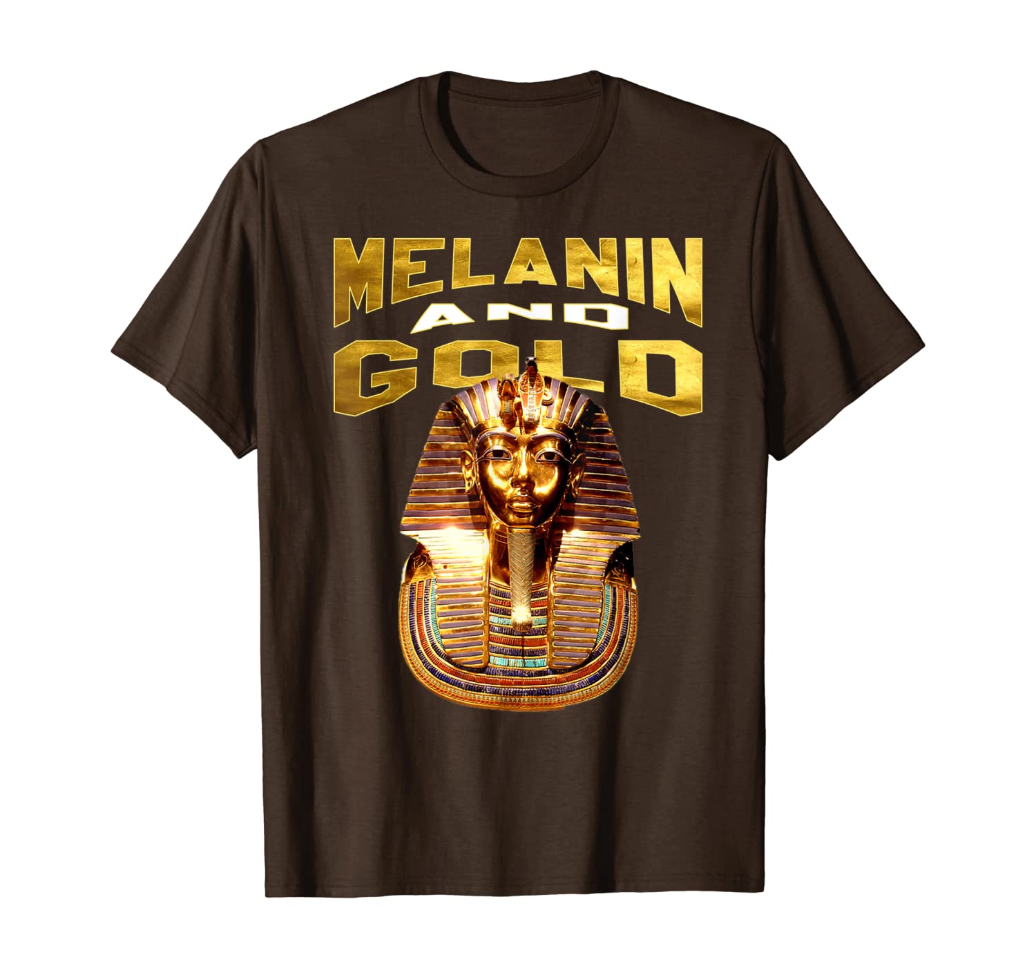 Ancient Egyptian Melanin T-Shirt King Tut Gold-image-710903851