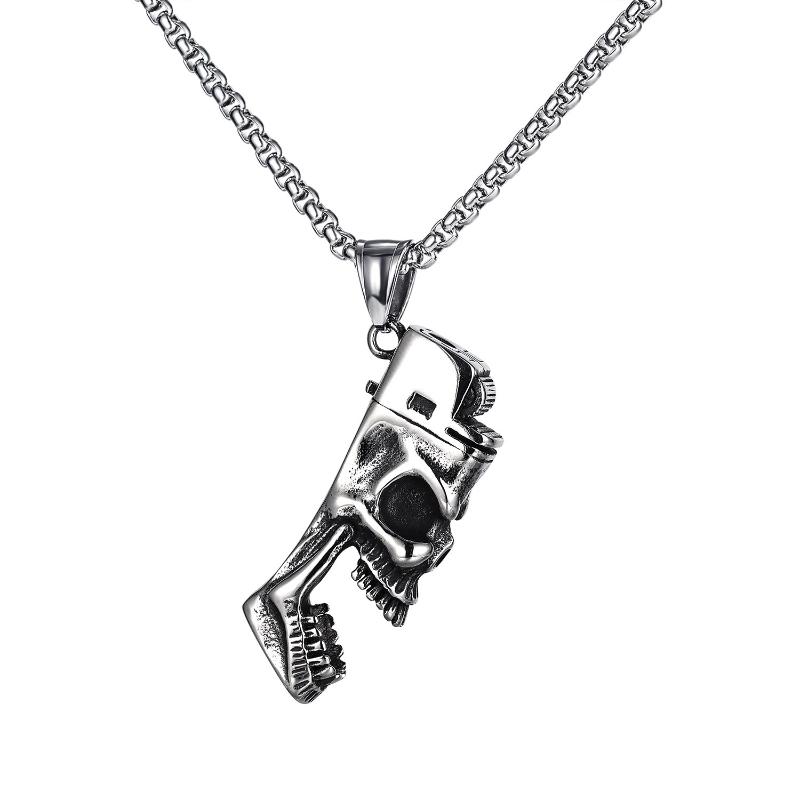 

Pendant Necklaces Skull Lighter Necklace, Rebel Heart Style Jewelry Gift For Men And Women My N119