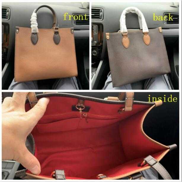 

Bags ONTHEGO MM GM Designers handbag Luxurys handbags M45321 High Quality Ladies Chain Shoulder Patent Leather Diamond Evening, Black