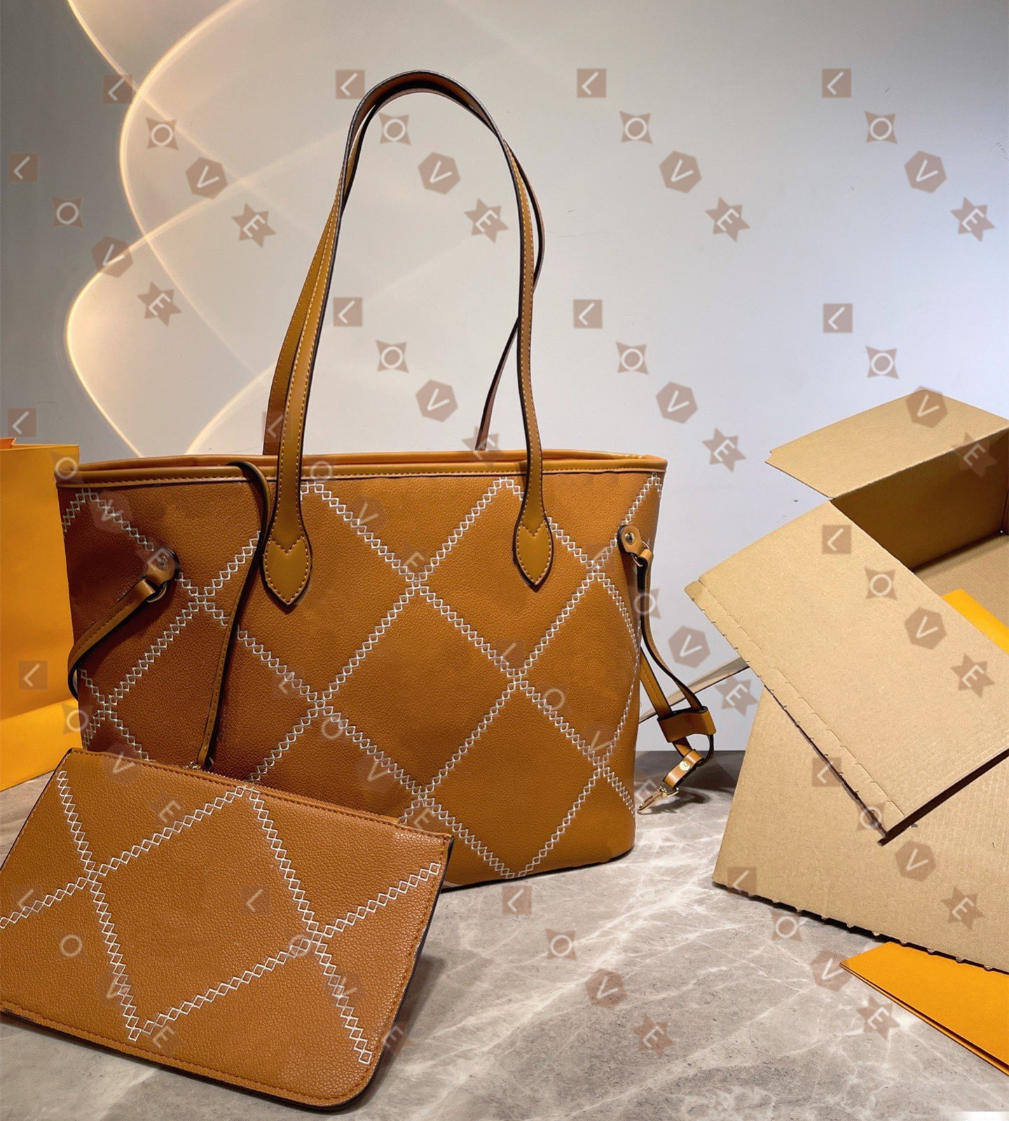

Designers Leather Bags womens Handbags Playing card elements high qulity crossbody Game on lady Shoulder Bag shopping tote coin purse 2 pcs/set M45685, Vip