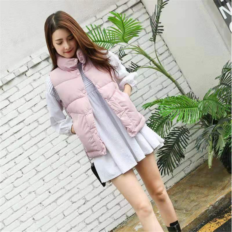 

Women' Vests Women Vest Short Windproof Lightweight Waistcoat Coat Loose All-Match Bodywarmer Gilets Padded Parkas Sleeveless Cotton Jacket, Black