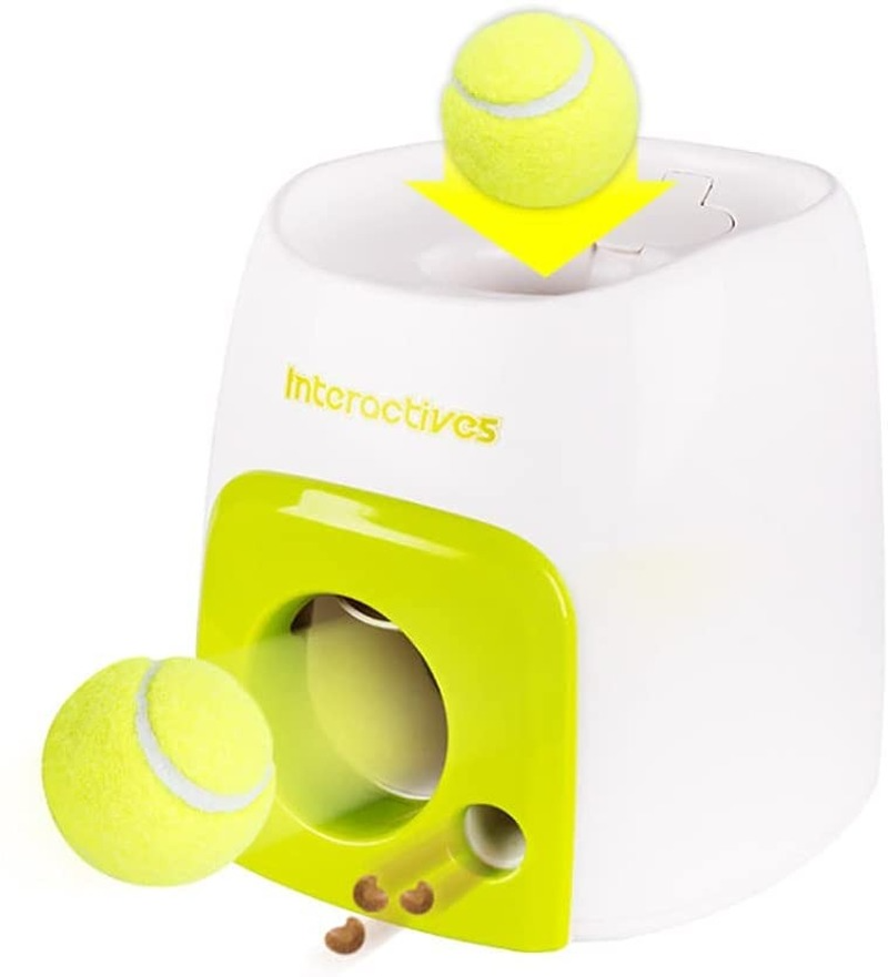 

Automatic Ball Launcher Dog Interactive Fetch Toy Dog Toy Tennis Ball Throwing Machine Automatic Pet Tennis Ball Thrower 1 Tennis Balls Included Mini