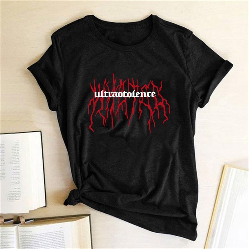 

ultraotolence printing men summer t shirts graphic tees goth woman tshirts cotton crew neck ladies for teens fashion, White;black